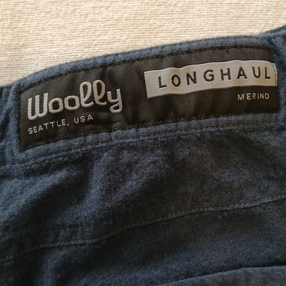 Woolly Longhaul Merino Wool Blend 36 x 30 Blue Pants - Picture 5 of 10